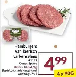 Intermarché Hamburgers van Iberisch varkensvlees aanbieding