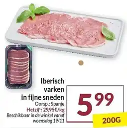 Intermarché Iberisch varken in fijne sneden aanbieding