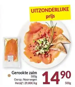 Intermarché Gerookte zalm aanbieding
