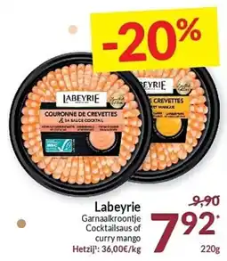 Intermarché Labeyrie Garnaalkroontje Cocktailsaus of curry mango aanbieding