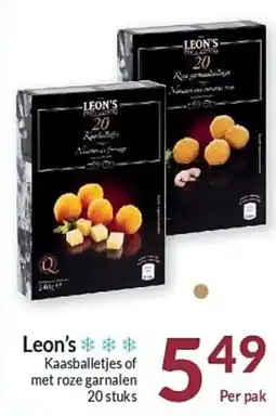 Intermarché Leon's Kaasballetjes of met roze garnalen aanbieding
