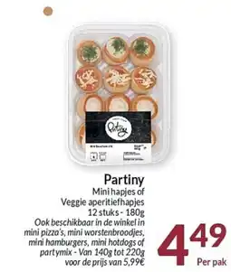 Intermarché Partiny Mini hapjes of Veggie aperitiefhapjes aanbieding