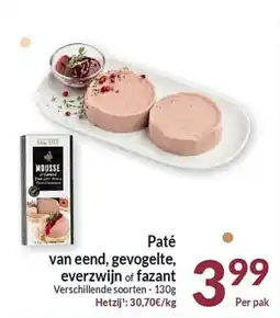 Intermarché Paté van eend, gevogelte, everzwijn of fazant aanbieding