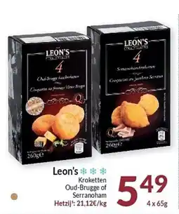 Intermarché Leon's Kroketten Oud-Brugge of Serranoham aanbieding