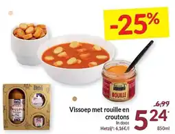 Intermarché Vissoep met rouille en croutons aanbieding