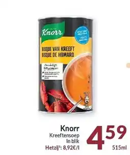 Intermarché Knorr Kreeftensoep In blik aanbieding