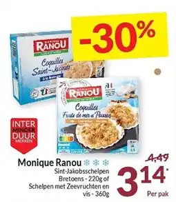 Intermarché Monique Ranou Sint-Jakobsschelpen aanbieding