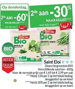 Intermarché Saint Eloi Diepvriesgroenten BIO aanbieding
