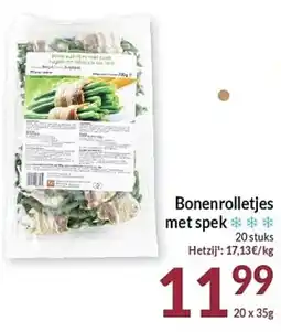 Intermarché Bonenrolletjes met spek aanbieding