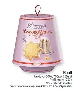 Intermarché Bauli Pandoro of Profiteroles aanbieding