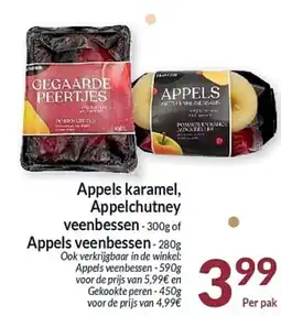 Intermarché Appels karamel, Appelchutney veenbessen of Appels veenbessen aanbieding