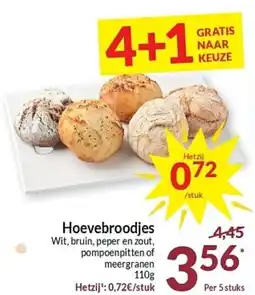Intermarché Hoevebroodjes Wit, bruin, peper en zout, pompoenpitten of meergranen aanbieding