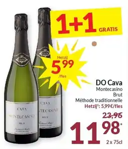 Intermarché DO Cava Montecasino Brut Méthode traditionnelle aanbieding