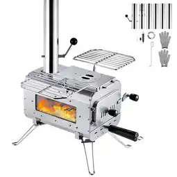 Decathlon Tent Kachel Groenland S Buitenkeuken Mini Camping Fornuis Verwarming Staal aanbieding