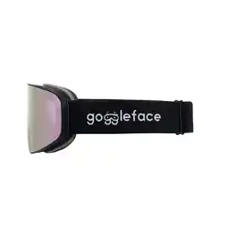Decathlon GOGGLEFACE Straight Line ski- & snowboardbril — Zwart/Roze — Unisex aanbieding