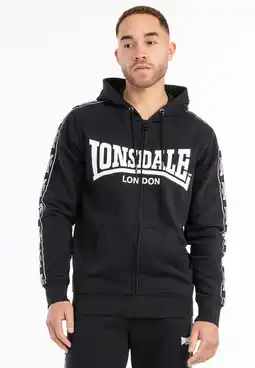 Decathlon LONSDALE Heren sweatjas met capuchon en ritssluiting, normale pasvorm BIGTON aanbieding