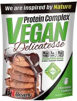 Decathlon Protein Complex Vegan Delicatesse - 900g Aardbei Witte Chocolade Beverly Nutrit aanbieding