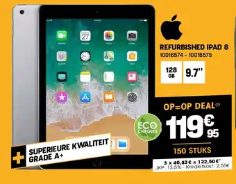 Electro Depot REFURBISHED IPAD 6 aanbieding