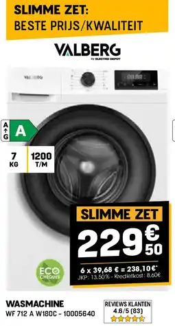 Electro Depot WASMACHINE WF 712 A W180C aanbieding
