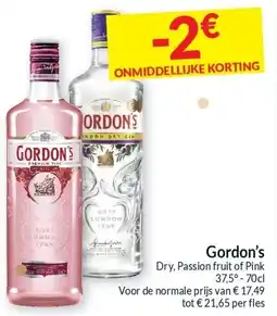Intermarché Gordon's Dry, Passion fruit of Pink 37,5° aanbieding