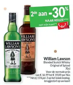 Intermarché William Lawson Blended Scotch Whisky Original of Spiced aanbieding