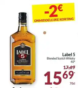 Intermarché Label 5 Blended Scotch Whisky 40° aanbieding