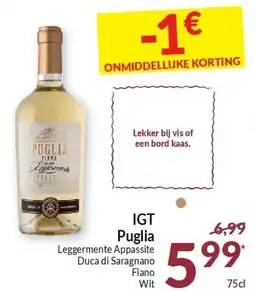 Intermarché IGT Puglia Leggermente Appassite Duca di Saragnano Fiano Wit aanbieding