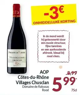 Intermarché AOP Côtes-du-Rhône Villages Chusclan aanbieding