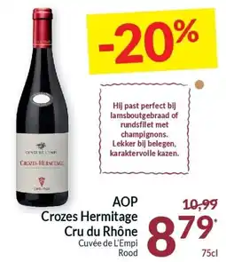 Intermarché AOP Crozes Hermitage Cru du Rhône aanbieding