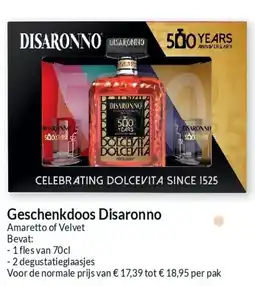 Intermarché Geschenkdoos Disaronno Amaretto of Velvet aanbieding
