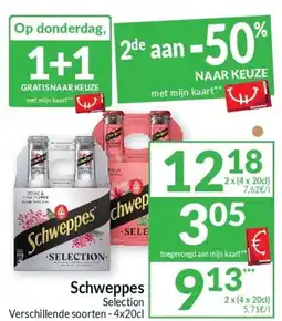 Intermarché Schweppes selection aanbieding