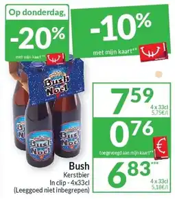 Intermarché Bush Kerstbier aanbieding
