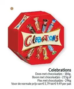 Intermarché Celebrations Doos met chocolaatjes , Boom met chocolaatjes of Fles met chocolaatjes aanbieding