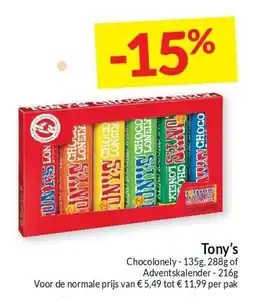Intermarché Tony's Chocolonely of Adventskalender aanbieding