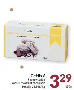 Intermarché Geldhof Sneeuwballen Vanille, mokka of chocolade aanbieding