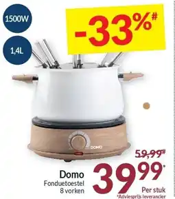 Intermarché Domo Fonduetoestel 8 vorken aanbieding