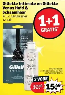Kruidvat Gillette Intimate en Gillette Venus Huid & Schaamhaar aanbieding