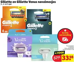 Kruidvat Gillette en Gillette Venus navulmesjes aanbieding