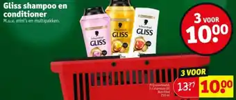 Kruidvat Gliss shampoo en conditioner aanbieding