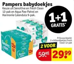 Kruidvat Pampers babydoekjes aanbieding