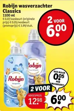 Kruidvat Robijn Wasverzachter Classic aanbieding