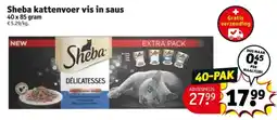 Kruidvat Sheba Kattenvoer Vis in Saus aanbieding