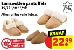 Kruidvat Lamswollen pantoffels aanbieding