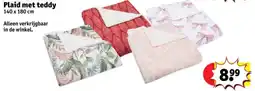 Kruidvat Plaid Met Teddy aanbieding