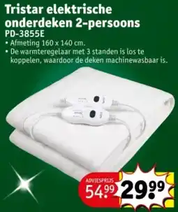 Kruidvat Tristar Elektrische Onderdeken 2 Persoons PD-3855E aanbieding