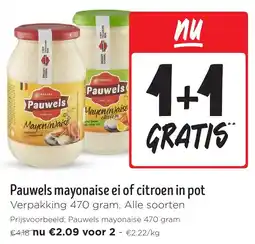 Jumbo Pauwels Mayonaise ei of Citroen in Pot aanbieding