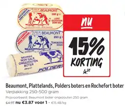 Jumbo Beaumont, Plattelands, Polders boters en Rochefort boter aanbieding