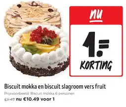 Jumbo Biscuit Mokka en Biscuit Slagroom Vers Fruit aanbieding