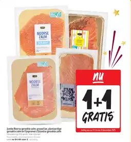 Jumbo Jumbo Noorse gerookte zalm, gravad lax, plantaardige gerookte zalm en fijnproevers 1Jslandse gerookte zalm aanbieding