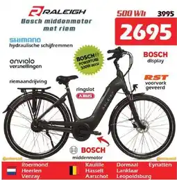 iTEK Raleigh Bosch Middenmotor met Riem aanbieding